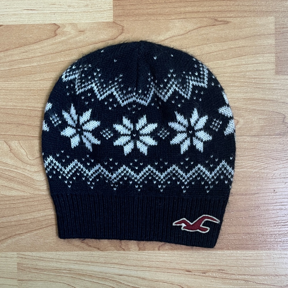 Hollister Fair Isle Navy Beanie